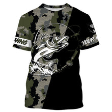 Load image into Gallery viewer, Walleye Fishing Camo Customize name 3D All over print shirts - personalized fishing gift for Adult and Kid - NQS442