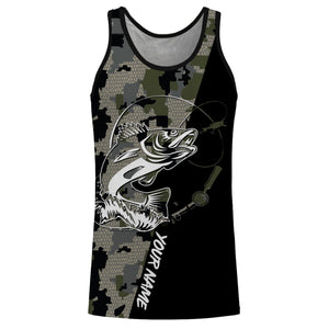 Walleye Fishing Camo Customize name 3D All over print shirts - personalized fishing gift for Adult and Kid - NQS442