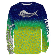 Load image into Gallery viewer, Mahi Mahi ( Dorado) Fishing Skin 3D All Over print shirts personalized fishing Gift for Adult and kid NQS564