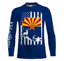 Load image into Gallery viewer, Arizona big game Hunting Bow hunter blue Arizona patriotic Customize Name 3D All Over Printed hunting Shirts NQS2213