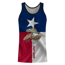 Load image into Gallery viewer, Redfish, Speckled Trout, Flounder Texas Slam fishing Texas Flag custom name 3D All Over print shirts NQS446