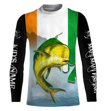 Load image into Gallery viewer, Mahi mahi Ireland Flag fishing Custom UPF fishing Shirts jersey - Custom Ireland fishing shirts NQS3210