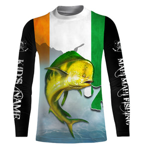 Mahi mahi Ireland Flag fishing Custom UPF fishing Shirts jersey - Custom Ireland fishing shirts NQS3210