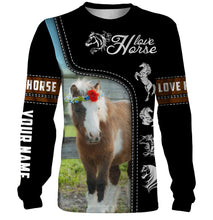 Load image into Gallery viewer, Miniature horses shirts, love horse Customize Name 3D All Over Printed shirts NQS1152