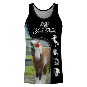 Miniature horses shirts, love horse Customize Name 3D All Over Printed shirts NQS1152