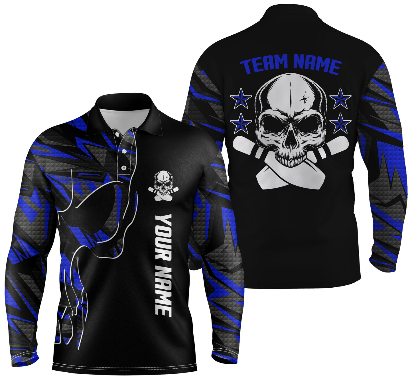 personalized bowling shirt for men – custom name design side view
