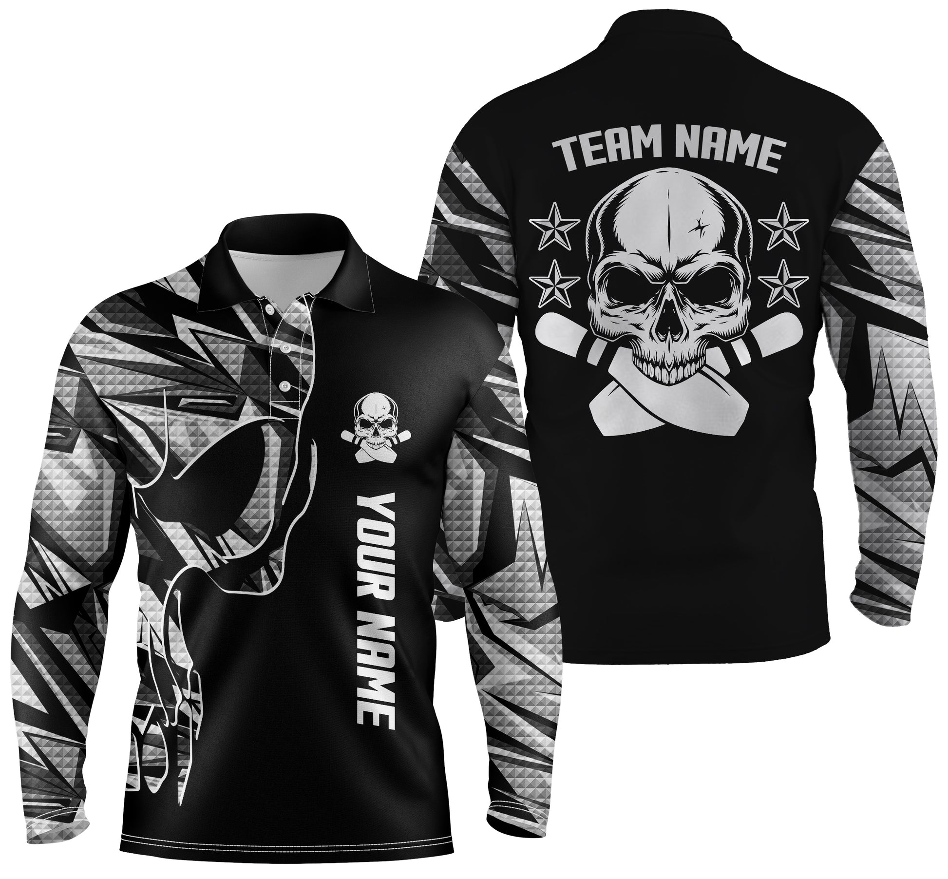 personalized bowling shirt for men – custom name design side view