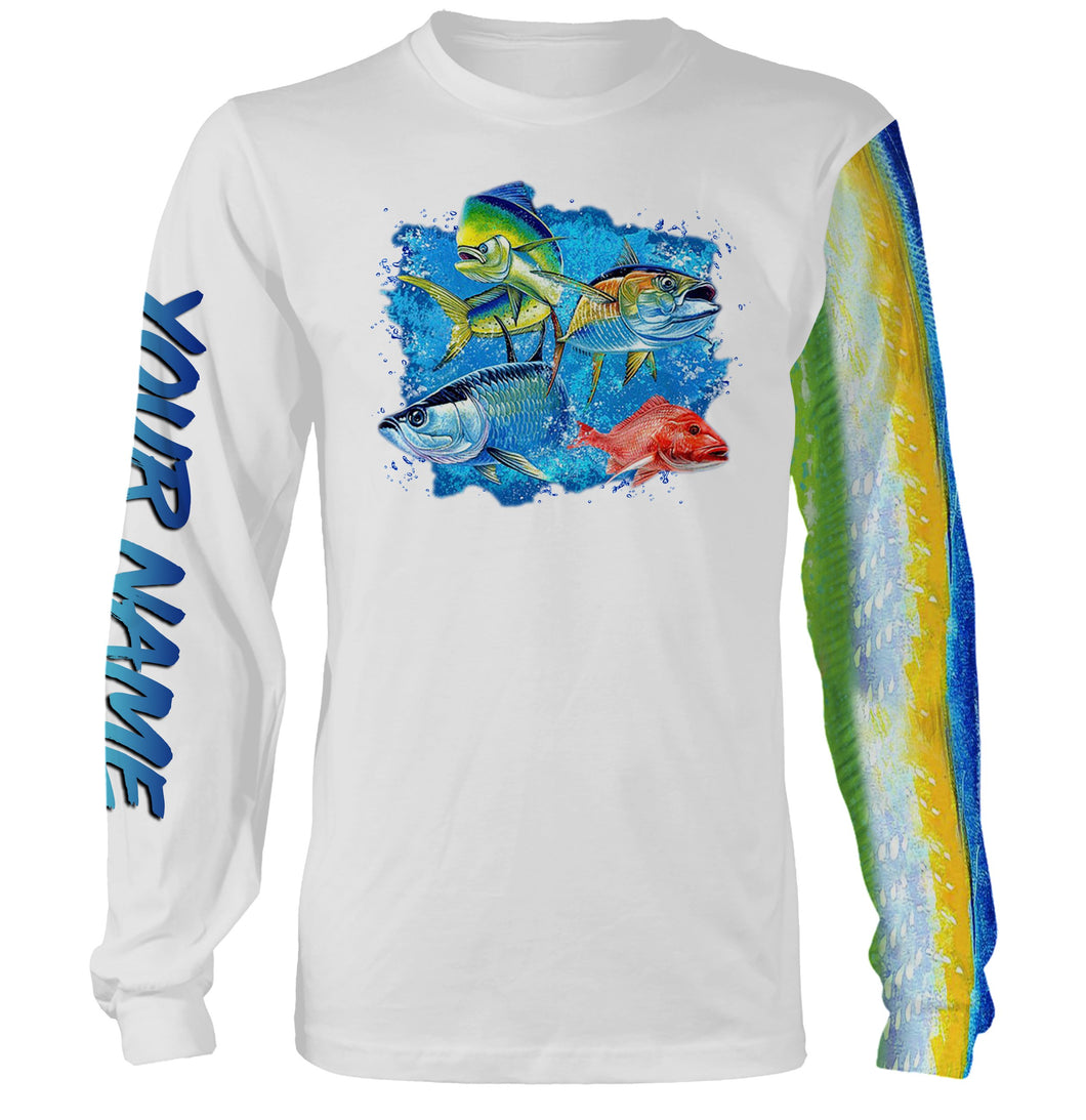 Grand Slam Saltwater Fish Customize name 3D All Over Printed Shirts Personalized Fishing Gift - NQS222