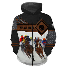 Load image into Gallery viewer, Horse riding tops Custom Name and photo 3D equestrian riding shirts, horse long sleeve shirt NQS3224