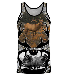 Elk Hunting big game hunting camo Custom Name 3D All over print shirts - personalized hunting gifts - NQS734