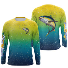 Load image into Gallery viewer, Tuna fishing scales bubble Custom Name UV protection UPF 30+ custom saltwater fishing jersey NQS3230