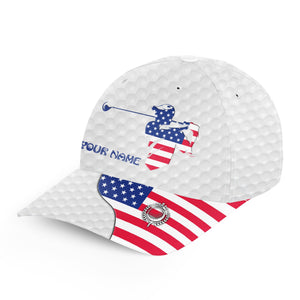 Golfer hat custom name American flag golf hats patriot golf white Unisex Baseball mens golf hats NQS7179