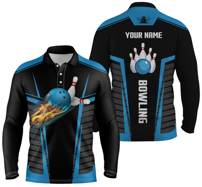 personalized bowling shirt for men – custom name design side view
