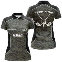 Load image into Gallery viewer, Women golf polo shirts custom green camo golf tops for ladies, golf clubs team golf jerseys NQS6489