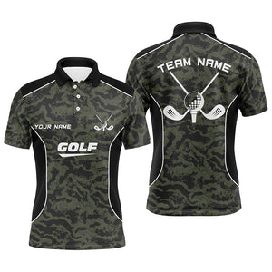 Mens golf polo shirts custom green camo golf tops for mens, golf clubs team golf jerseys NQS6489