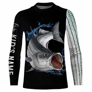 Striped Bass (Striper) Fishing scale Customize All over printed shirts - personalized fishing shirts NQS332