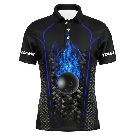 Custom bowling shirt for men – personalized team jersey front view