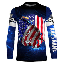 Load image into Gallery viewer, Crappie Fishing 3D American Flag patriotic Customize name All over print shirts - personalized fishing gift for men and women and Kid - NQS430