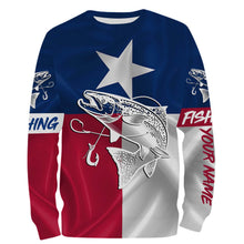 Load image into Gallery viewer, Chinook Salmon (King Salmon) Fishing Texas Flag Customize name All over print shirt NQS453