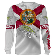 Load image into Gallery viewer, Bass Fishing Florida FL Flag Patriotic Customize Name Fishing Shirts Personalized All Over Printed Shirts For Men, Women And Kid NQS480