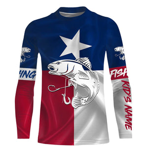 Redfish Puppy Drum Tattoo fishing Texas Flag 3D All Over print shirts saltwater personalized fishing apparel NQS399