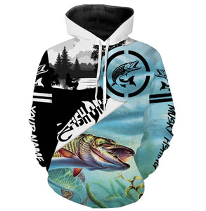 Musky fishing Customize Name All Over Printed Shirts For Men And Women Personalized Fishing Gift NQS421