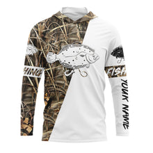 Load image into Gallery viewer, Flounder Tattoo Fishing custom performance long sleeves fishing shirt UV protection UPF 30+ NQS685