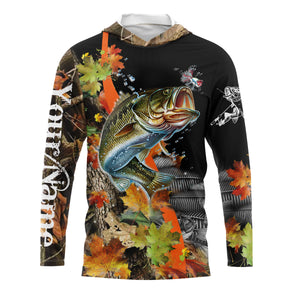 Largemouth Bass Fishing camo UV protection quick dry customize name long sleeves shirt NQS706