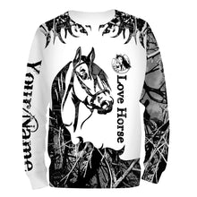 Load image into Gallery viewer, Love Horse Tattoo Customize Name 3D All Over Printed Shirts Personalized gift For Horse Lovers NQS709