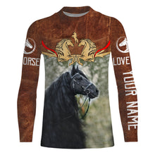 Load image into Gallery viewer, Friesian Horse Custom Name 3D All over print shirts - Best gift for horse lovers Men, Women and Kid - NQS723