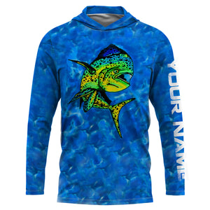 Mahi Mahi Fishing UV protection quick dry Customize name long sleeves UPF 30+ NQS740