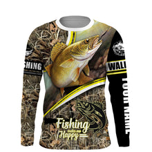 Load image into Gallery viewer, Walleye Fishing UV protection quick dry customize name long sleeves shirt UPF 30+ NQS687