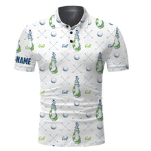 Load image into Gallery viewer, Mens long sleeve golf tops custom name pattern shirts personalized gifts for golf lovers NQS3429