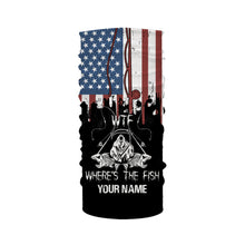 Load image into Gallery viewer, Fish reaper American flag patriotic wtf where&#39;s the fish Long Sleeve fishing shirt Custom fishing gift NQS1774