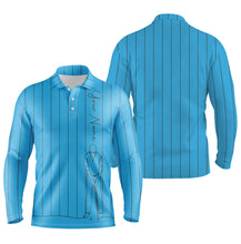 Load image into Gallery viewer, Personalized mens golf polo shirts custom name golf tops mens, golf gifts for men | Blue NQS4654