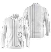Load image into Gallery viewer, Personalized mens golf polo shirts custom name golf tops mens, golf gifts for men | White NQS4654