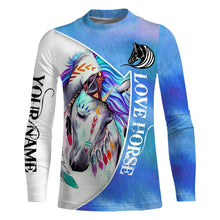 Load image into Gallery viewer, Beautiful Horse Love Horse Customize Name 3D All Over Printed Shirts Personalized gift For Horse Lovers NQS700