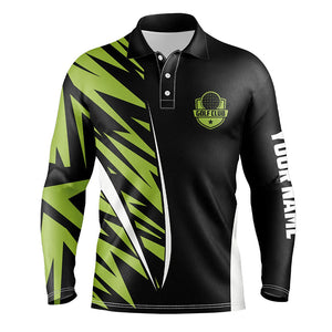 Green camo black custom mens golf polo shirt, golf clubs golf tops for men, golfing gifts NQS6824