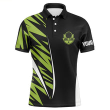 Load image into Gallery viewer, Green camo black custom mens golf polo shirt, golf clubs golf tops for men, golfing gifts NQS6824