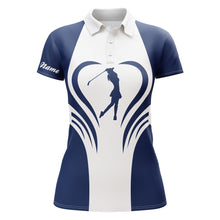 Load image into Gallery viewer, Custom name 3D Womens love golf multi-color golf polo shirts, personalized golf gifts for women NQS3464