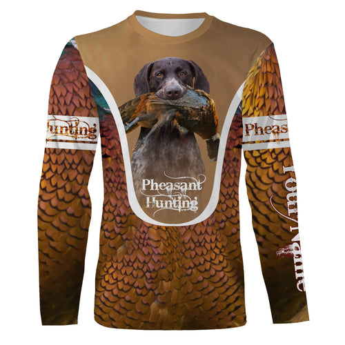 Pointer German Shorthair Pheasant hunting dog Custom All over print Shirts, Personalized hunting gifts FSD3996