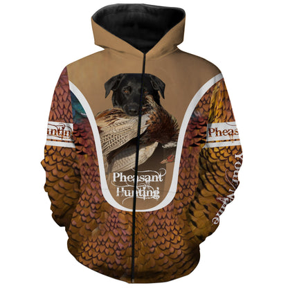 Black Labs Pheasant hunting dog Custom name All over print Shirts, Personalized hunting gifts FSD3998