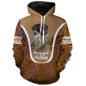 Deutsch Drahthaar Pheasant hunting dog Custom name All over print Shirts, Personalized Hunting gifts FSD4003