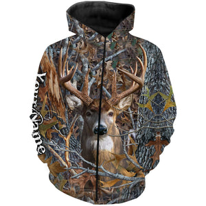 Deer Hunting Camo Customize Name 3D All Over Printed Shirts Personalized gift For Adult And Kid NQS720