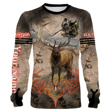 Load image into Gallery viewer, Elk Hunting Camo Grim Reaper Bow Hunting Archery Custom Name 3D All over print shirts NQS722