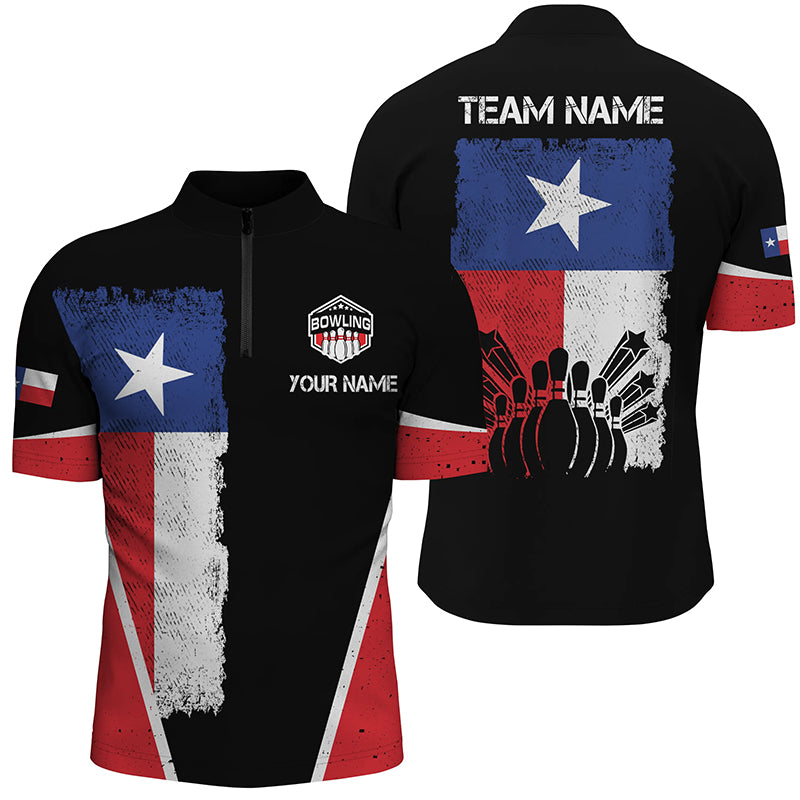 Custom bowling shirt for men – personalized team jersey front view