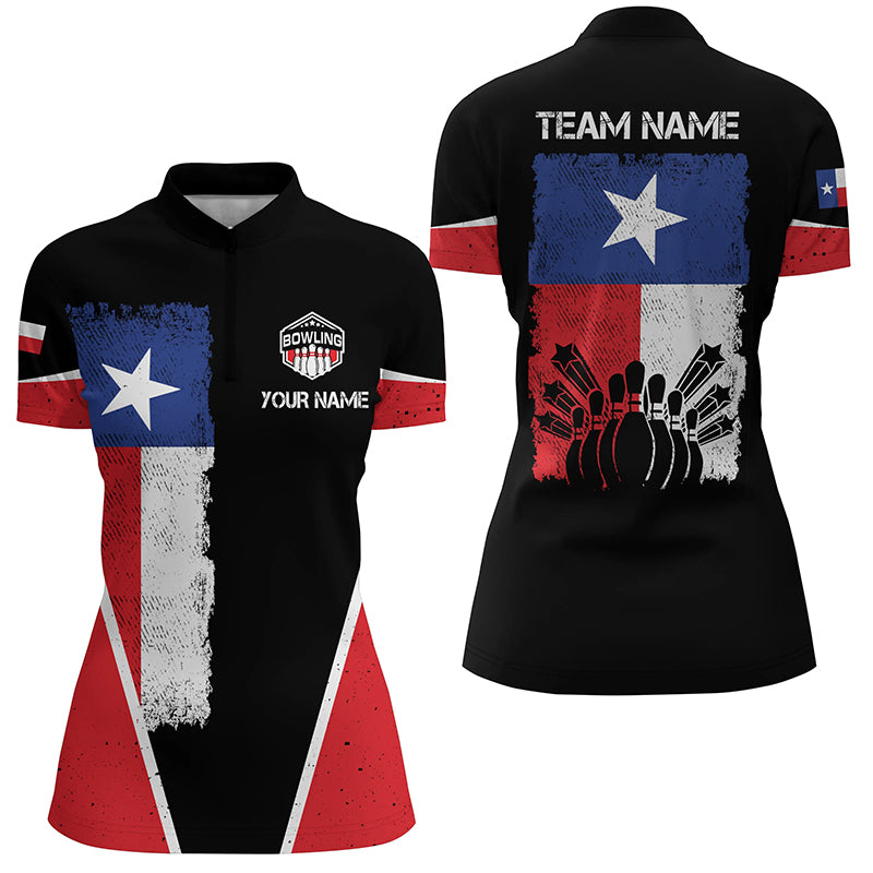 Custom bowling shirt for women – personalized team jersey front view