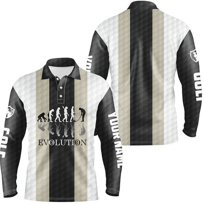 Mens golf polos shirts custom golf ball pattern Evolution polo shirt for mens, golfing gifts NQS6886
