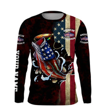 Load image into Gallery viewer, Largemouth Bass fishing American Fisherman UV protection Customize name long sleeves UPF 30+ NQS735