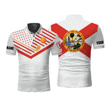 Load image into Gallery viewer, Golf Polo Shirts for Men custom Florida flag golf shirts, gifts for golf lovers NQS3341